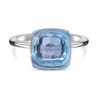 Himmelblauer Topas Ring 925 Silber rhodiniert (Größe 18.00) ca. 10.30 ct