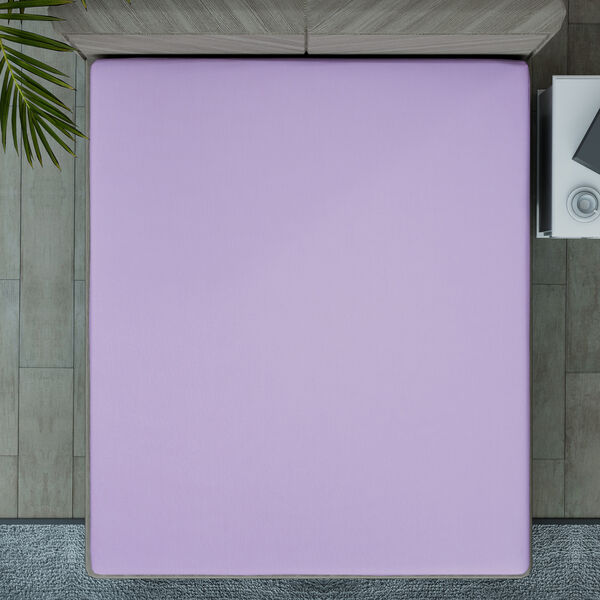 SERENITY NIGHT: Spannbettlaken aus 100% Bambus, 150x200x30 cm, Dunkelrosa image number 1