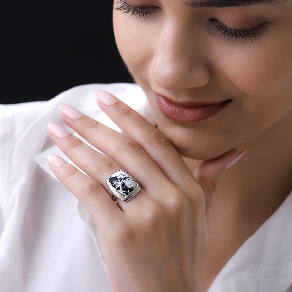 Wei&szlig;er B&uuml;ffel-Ring - 9,87 ct. image number 3