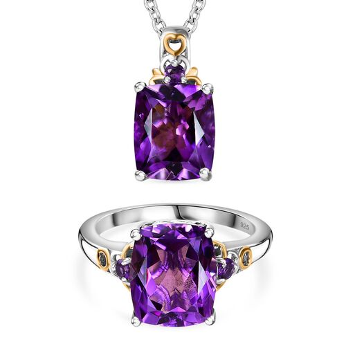 Afrikanisches Amethyst-Schmuckset - 11,21 ct. image number 0