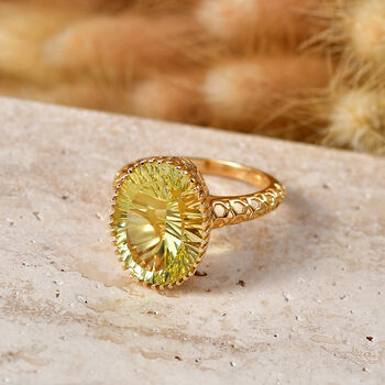 D'Joy AAA Ouro Verde Quarz Ring - 10 ct.