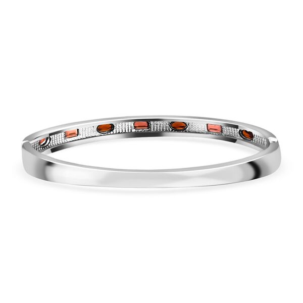 Roter Granat Armreif ca. 19 cm Edelstahl ca. 2.19 ct image number 4