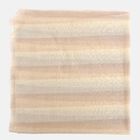 Baumwolle und Seide Unisex Schal, Streifenmuster, Größe 210x100 cm, Beige und Weiß image number 3