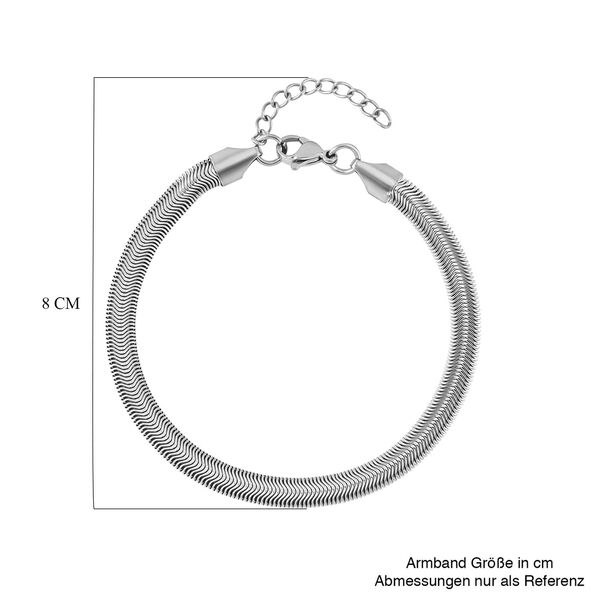 Schlangen Armband, ca. 19 cm, Edelstahl ca. 6,00g, silberfarben image number 4