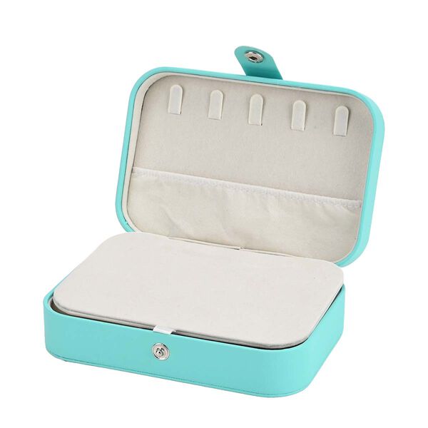 Reise-Schmuckk&auml;stchen mit 10 Silberputzt&uuml;chern, 17x11x5 cm (Box), 11x7 cm (10 T&uuml;cher), Gr&uuml;n image number 5