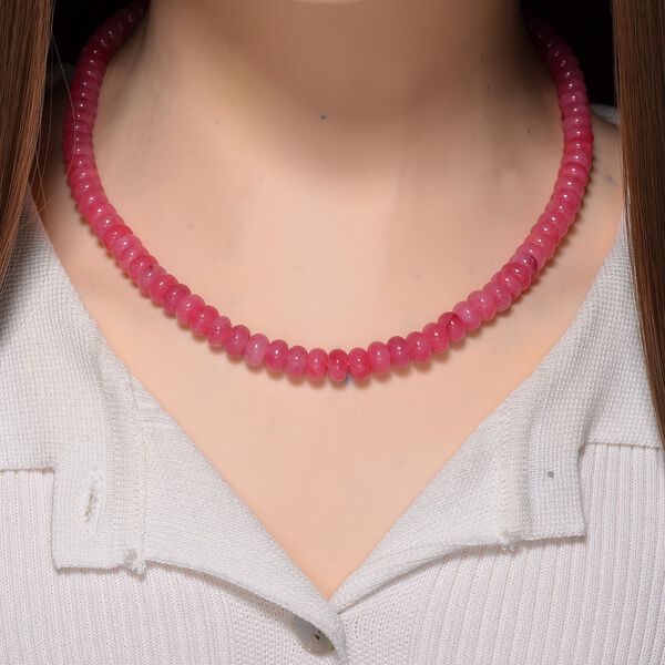 Rosa Quarzit  45+5cm Halskette - 230 ct. image number 2