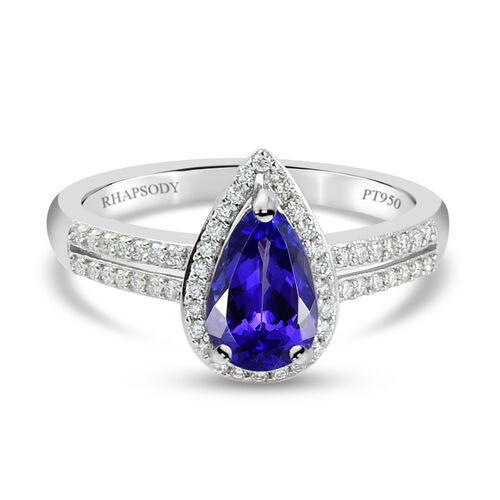 RHAPSODY AAAA Tansanit und VS EF Diamant Ring in 950 Platin- 2,44 ct. image number 0