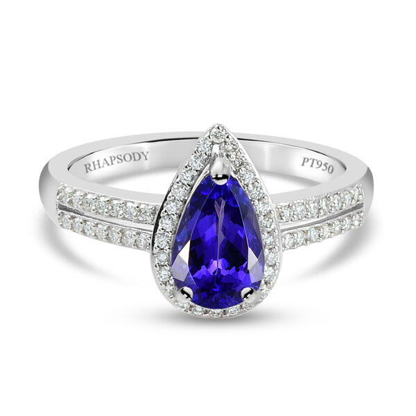 RHAPSODY AAAA Tansanit und VS EF Diamant Ring in 950 Platin- 2,44 ct.