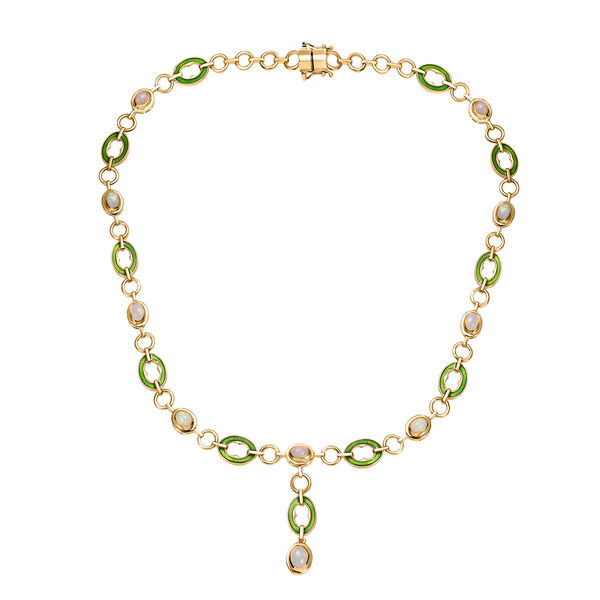 AA Nat&uuml;rliche, &auml;thiopische Welo Opal-Halskette, 45 cm - 2,73 ct.