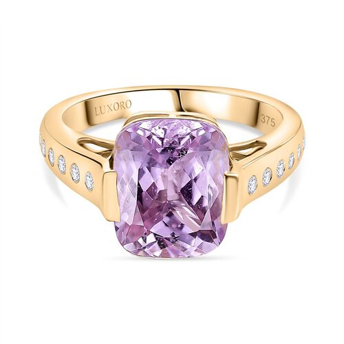 AAA Martha Rocha Kunzite, Weißer Diamant Ring 375 Gold (Größe 19.00) ca. 5,73 ct image number 0