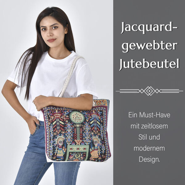 Mehrfarbige Jute-Tasche image number 8