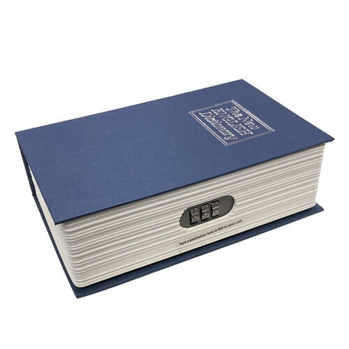 Kleiner Wörterbuch-Safe in Blau mit Zahlenschloss image number 1