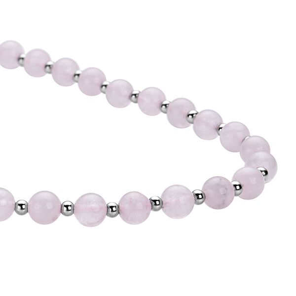 Rosenquarz Halskette, 50 cm, 162,50 ct. image number 3