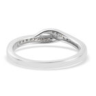 Diamant Bypass Ring 925 Silber Platin-Überzug image number 5