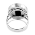 Royal Bali Kollektion - schwarzer Spinell-Ring, 925 Silber  ca. 14,23 ct image number 4