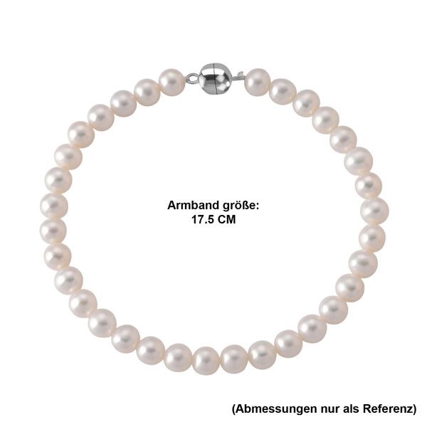 D'Joy AAA Zhuji Akoya-Perle (5-5.5 mm) Armband ca. 18 cm 925 Silber Rhodiniert image number 5