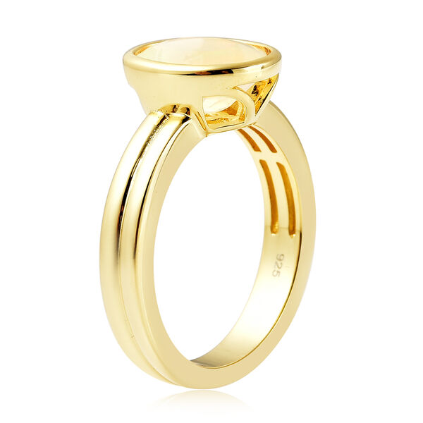 Nat&uuml;rlicher, &auml;thiopischer Opal-Ring, 925 Silber Gelbgold Vermeil  ca. 1,45 ct image number 3