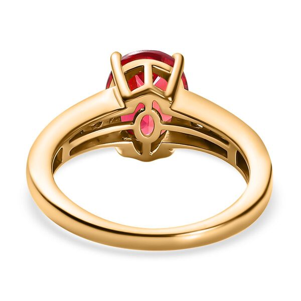 Labor Padparadscha Saphir und Zirkon Ring - 2,76 ct. image number 5