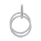 LUSTRO STELLA - Weißer Zirkonia Anhänger 925 Silber rhodiniert