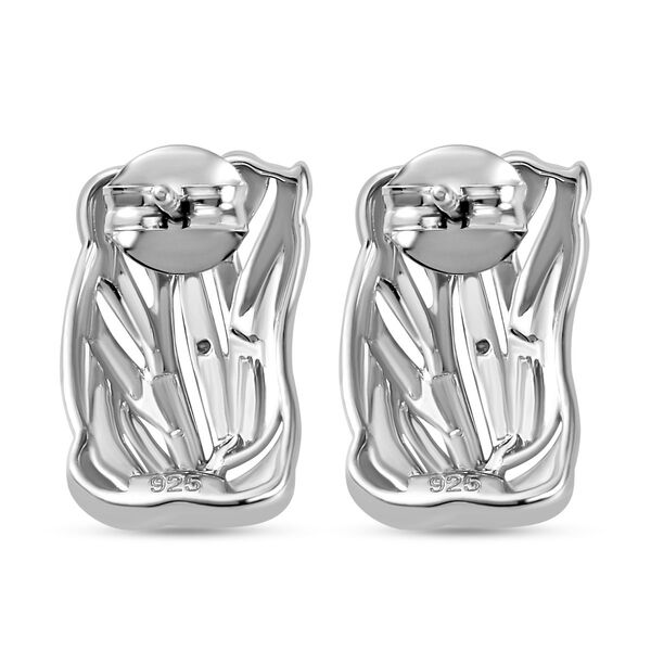 Wei&szlig;er Diamant, Ohrringe 925 Silber platiniert ca. image number 5