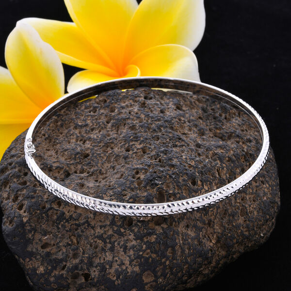 Diamantschliff-Armreif, 19 cm image number 1