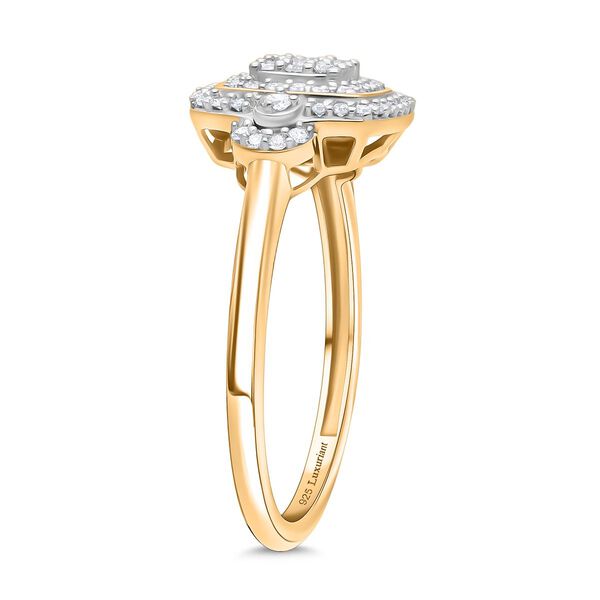 LUXURIANT DIAMOND - Lab Grown Diamant SI-GH SGL zertifiziert Ring 925 Silber 750 Gelbgold Vermeil (Größe 18.00) (10-15 Werktage Lieferzeit) ca. 0.50 ct image number 3
