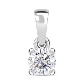 Moissanit Anhänger, 925 Silber rhodiniert - 0,22 ct.