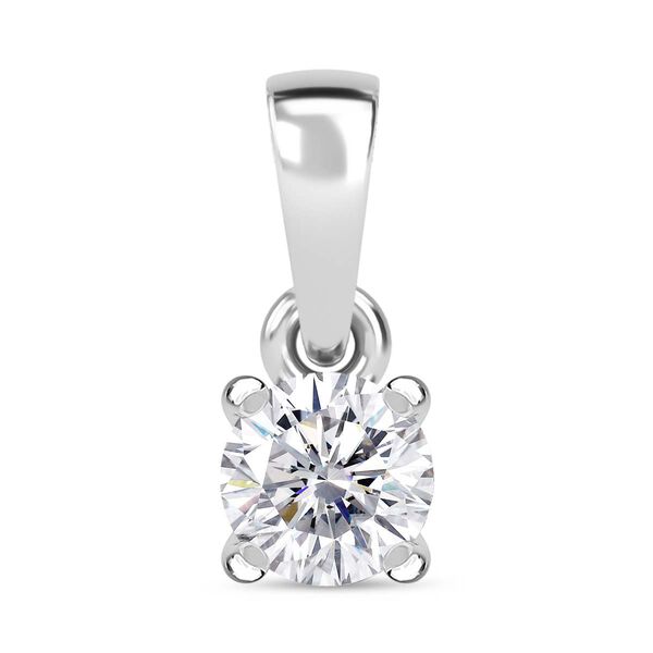 Moissanit Anhänger, 925 Silber rhodiniert - 0,22 ct. image number 0
