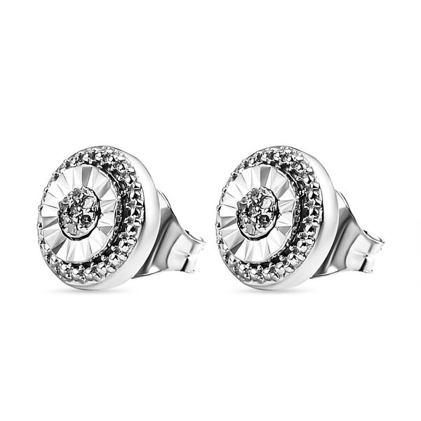 Weiße Diamant-Ohrstecker, 925 Silber platiniert ca. 0.05 ct image number 4