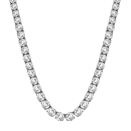 D’joy Moissanit Halskette ca. 45 cm 925 Silber rhodiniert ca. 19.72 ct image number 0