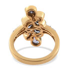 Tansanit und Zirkon Ring 925 Silber vergoldet  ca. 1,28 ct image number 5