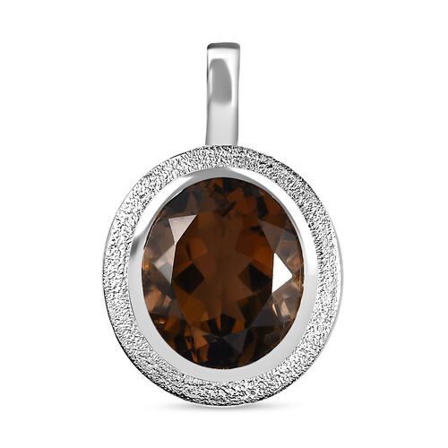 Rauchquarz Anhänger, 925 Silber platiniert, ca. 7.42 ct image number 0