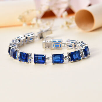 Ceylon Farbe Quarz Armband ca. 19 cm 925 Silber rhodiniert ca. 37,22 ct.