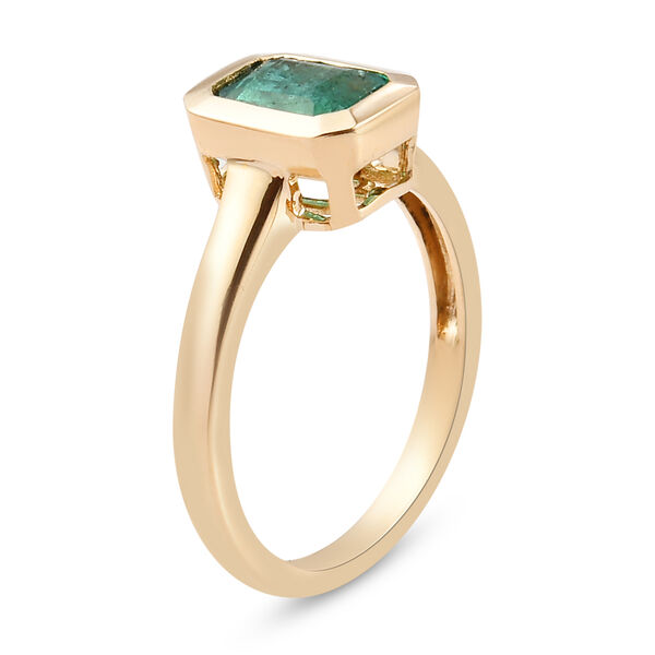 AAA sambischer Smaragd Solit&auml;r-Ring, 585 Gelbgold  ca. 0,96 ct image number 5