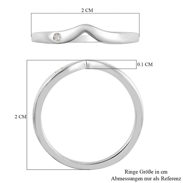 Diamant Ring 925 Silber platiniert image number 7