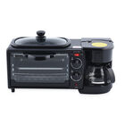 HOMESMART: 3 in 1 Frühstücks-Maschine mit Backofen 9L, Bratpfanne und Kaffeemaschine 600ml, Größe 38,7x33,2x32 cm, Schwarz image number 0