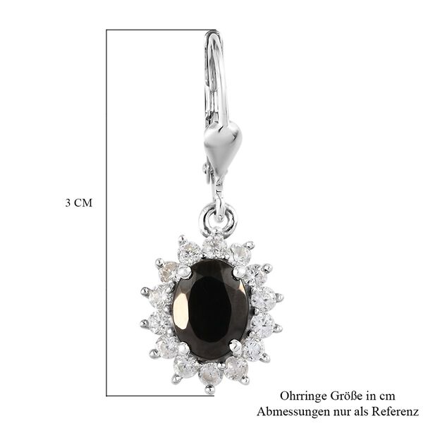 Elite Shungit und Zirkon Ohrhänger - 2,93 ct. image number 6