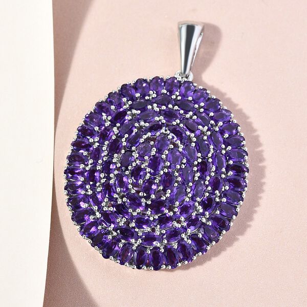 Afrikanischer Amethyst-Anhänger, 925 Silber platiniert, ca. 17,51 ct image number 3