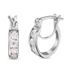 Moissanit-Ohrringe, 925 Silber platiniert ca. 1.02 ct