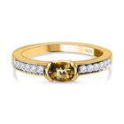 AA natürlicher, goldener Tansanit und Zirkon-Ring - 0,68 ct. image number 0
