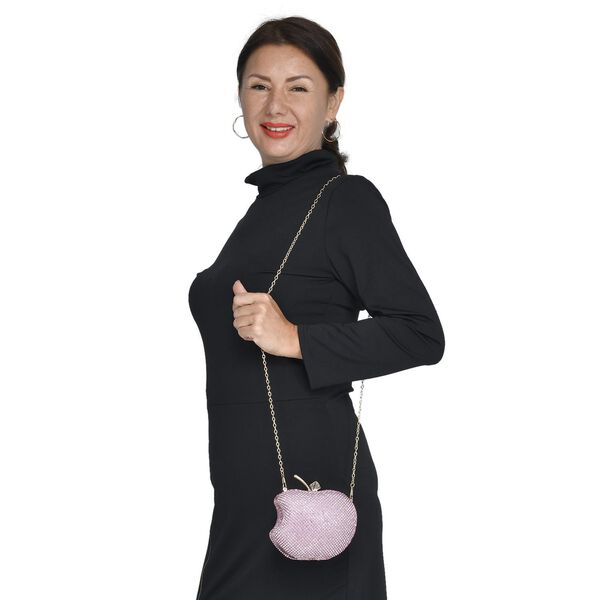 Apple-Clutch mit Kristallverzierung, 15x11,5 cm, Lavendel image number 2