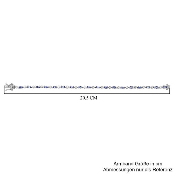 AA Tansanit und Zirkon 20cm Armband - 6,26 ct. image number 5