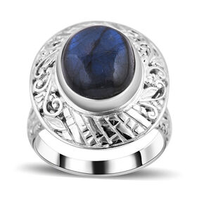 Labradorit Ringe 925 Silber (Größe 16.00) ca. 12.76 ct