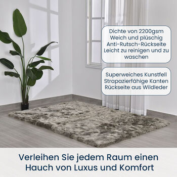 Luxury Edition: Kunstfell Teppich, 160x230cm, Wei&szlig;