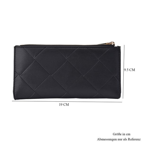 Brieftasche aus Kunstleder mit RFID Schutz, 19x19,5 cm, Schwarz image number 5