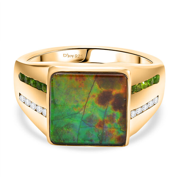 D'Joy Ammolit, Chromdiopsid und Moissanit Ring - 3,42 ct. image number 0