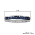 Blau Saphir Half Eternity Band Ring 925 Silber Platin-Überzug image number 4