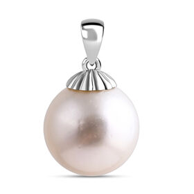 AAA Weiße Südsee Perle (12-13 mm) Anhänger 750 Gold 14.11 ct