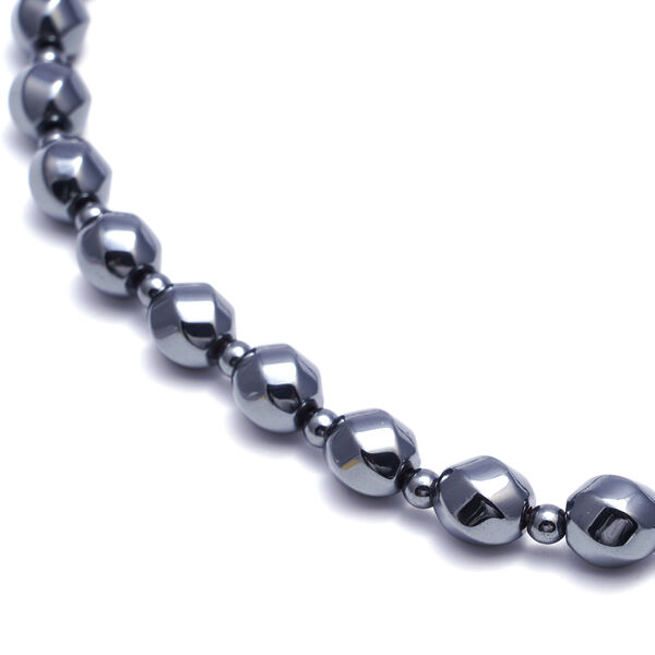 2er- Set Hämatit flexibel Armband und Halskette ca. 50 cm lange image number 4