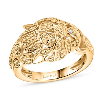 EverTrue Ring mit Zirkon-Akzenten in Goldton
